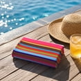 thumbnail image 6 of HOZVOMI Striped Beach Towel Fast Dry Microfiber Travel Towel Sand Repellent Lightweight Portable Beach Mat for Swimming Camping Pool Use, 6 of 6