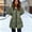 Army Green, variant on Floleo Women's Longline Hooded Puffer Vest Half Sleeve Snap Button Zip Up Quilted Lightweight Winter Coat Casual Everyday Outerwear Top