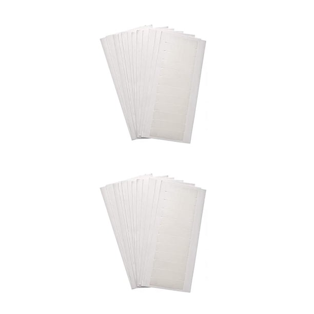 Vogacara 12 piezas de cinta en extensiones de cabello, cintas adhesivas precortadas, herramientas de belleza para manualidades DIY, pegatina de estilo de blanco 2piezas Vogacara CBP195598