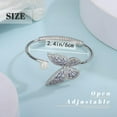 thumbnail image 4 of Crystal Butterfly Pearl Bracelet Butterfly Bangle for Women, 4 of 10