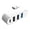 White, variant on 4 Port USB Hubs USB Splitter Powered Data Port 180° Degree Rotatable USB Extender for Keyboards Laptop Printer