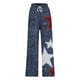thumbnail image 5 of TaTaai Women Loose Casual Denim Print Wide Leg Pants Fashion Drawstring Waist with Pockets All Season Comfortable Daily Outdoor Fitness Wear Gift, 5 of 6
