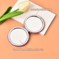 thumbnail image 4 of Mini Compact Mirror Pink Small Mirror for Purse Pocket Mirror for Women Girls Compact 1x/2x Magnifying Mirror with PU Leather Mirrors for Women Girls Portable Hand Mirror Pink, 4 of 6