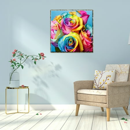 Cross Decoration Craft 5D DIY Unframed Diamond Embroidery Painting Handmade Wall Decoration Cross Stitch Printing Craft Kits 30x30cm ()