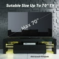 thumbnail image 4 of TV Stand with LED Lights up to 70 inch TV, Modern Gaming Entertainment Center, High Gloss Television Stands Media Console with Storage Shelves & 2 Drawers for Living Room, Bedroom, Black, 4 of 9
