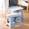 thumbnail image 5 of AMERTEER Home Foldable Step Stool for Kids - 10 Inches Wide and 8 Inches Tall - Holds Up to 300 lbs - Lightweight Plastic Folding Step Stool for Kids  Kitchen  Bathroom & Living Room (Kha, 5 of 5