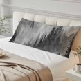 thumbnail image 4 of Black Grey Mountain Body Pillow Covers 20"x54", Misty Forest Nature Woodland Pine Tree Landscape Soft Brushed Microfiber Breathable Throw Pillow Covers, Pillowcase with Zipper for Couch Sofa Bedroom, 4 of 9