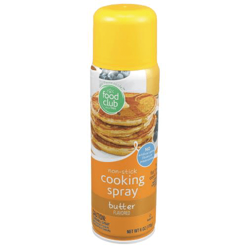 Food Club, Nostick Cooking Spray, Butter