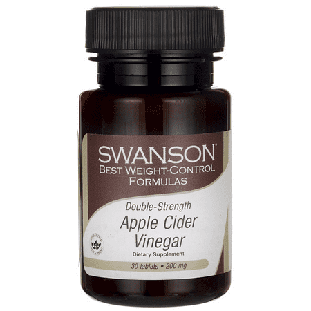 Swanson Double-Strength Apple Cider Vinegar 200 mg 30 (Best Quality Apple Cider Vinegar Pills)