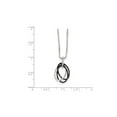 thumbnail image 2 of 1/8 Carat (Ctw) Black & White Diamond Circle Pendant Necklace in Sterling Silver with Chain, 2 of 5
