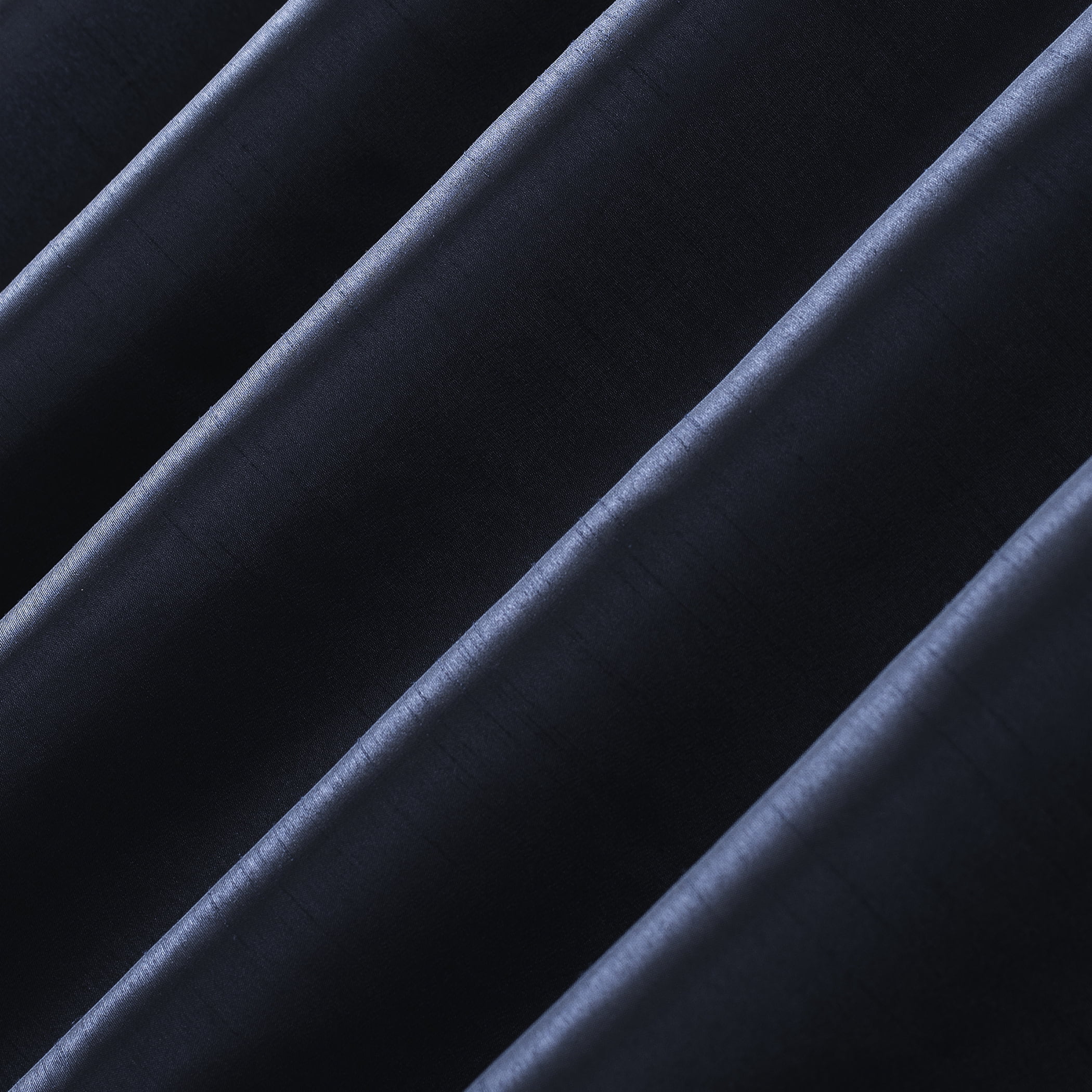Sun Zero Evelina Faux Dupioni Silk Thermal Extreme 100% Blackout Back Tab Curtain Panel,50" X 84, Navy Blue