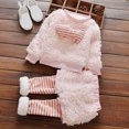 thumbnail image 2 of Sngxgn Baby Girl's 2pc Rib Long Sleeve Romper and Pant Set(Pink,90), 2 of 6