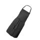 thumbnail image 3 of Delantal de rayas para trabajo, cocina, hotel, moda (rayas blancas y negras), 3 of 5