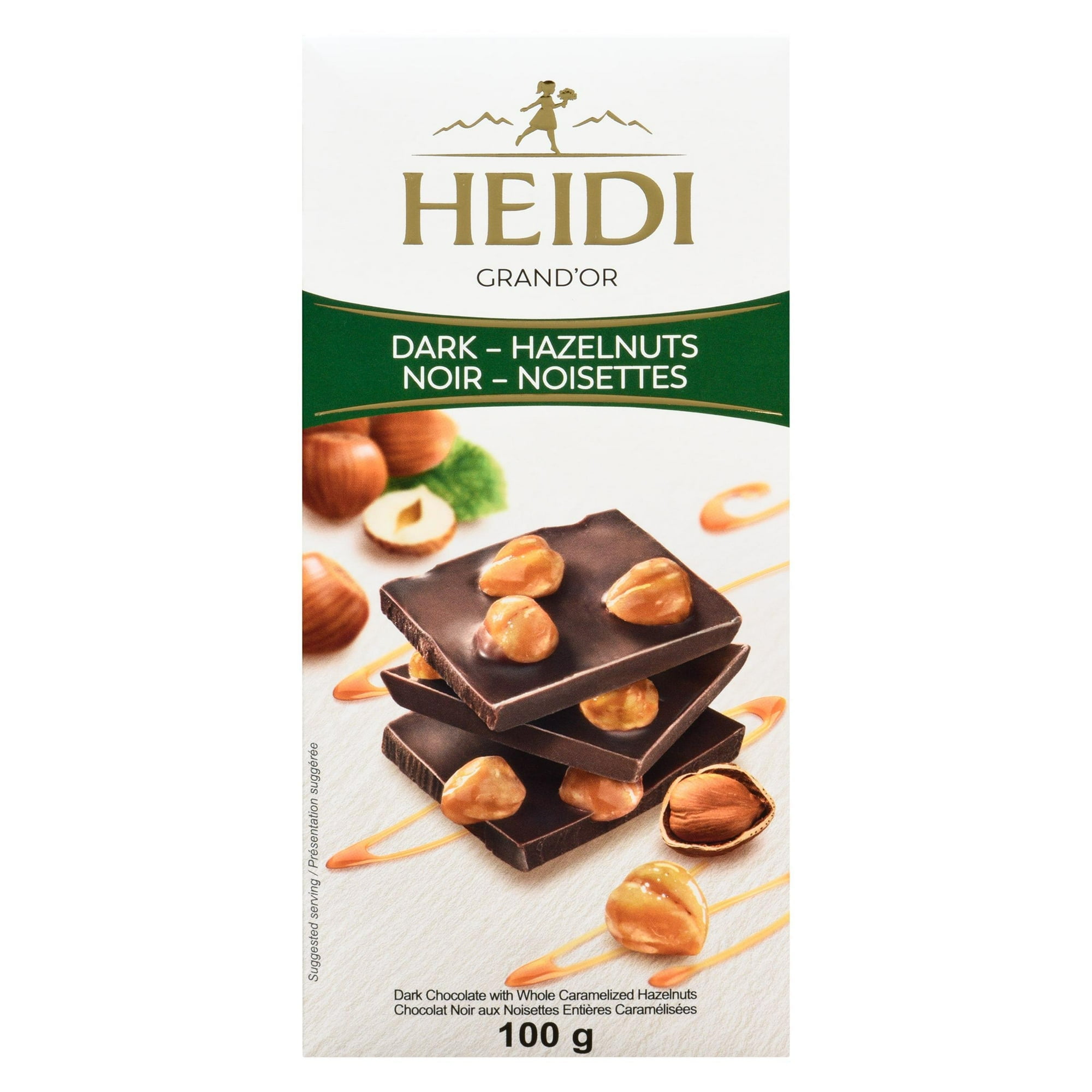 Heidi - Grand'Or Dark Chocolate bar with Whole Caramelized Hazelnuts