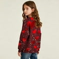 thumbnail image 5 of ATOGUTA Girl Sweatshirts Kids Casual Long Sleeve Loose Valentine's Day Tops Comfy Lightweight Pullovers Size 1T-15, Brown, 5 of 5