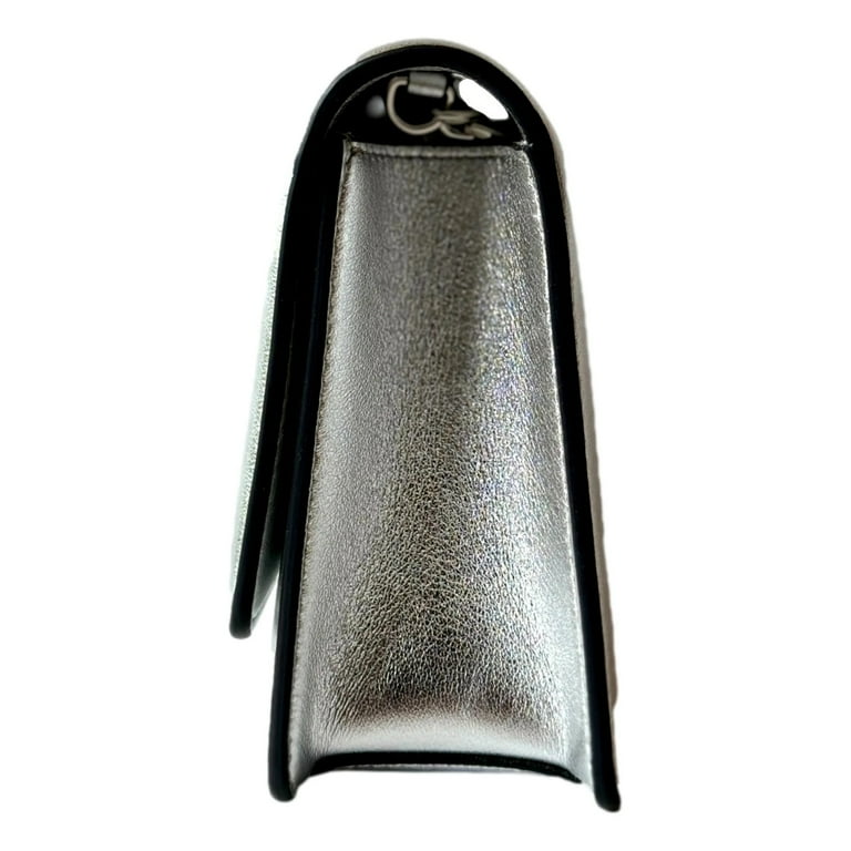 Jimmy Choo Kalina Crossbody Clutch Bag Crystal Logo Metallic