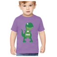 thumbnail image 1 of Tstars Boys Unisex Valentine's Day Shirts for Kids Love Valentine's Day Dinosaur t-shirts I Love You This Much T Rex Gift Idea for Boy Toddler Kids T Shirt, 1 of 1