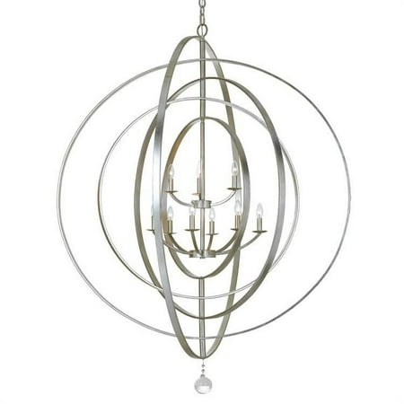 

William Terrace 9 Light Chandelier-Antique Silver Finish Bailey Street Home 49-Bel-2242641