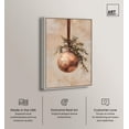 thumbnail image 2 of Bronze Bauble Canvas Print Christmas Wall Decor by Art Remedy, Silver Frame, 20 x 30, 2 of 7