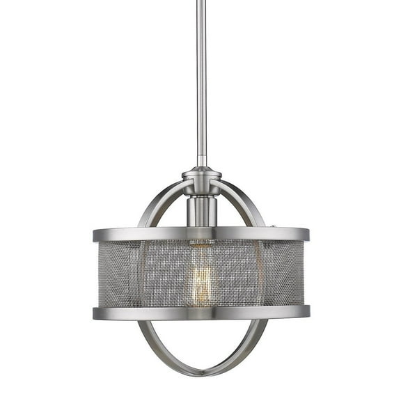 Golden Lighting Colson 1-light Pendant in Pewter with Pewter shade