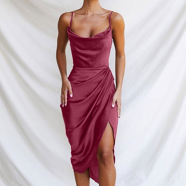 UPPADA Robe Col Rond Unie pour Femmes Robes d'Invité de Mariage Ceinture Cocktail Fête Tenue de Travail Ajustée Robe Crayon Décontractée Robes Midi Accès Anticipé Offres 2025