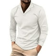 thumbnail image 2 of RXIRUCGD Haut Décontracté à Manches Longues pour Hommes, Blanc, Taille : m, 2 of 5