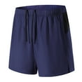 thumbnail image 2 of Linfrsh Men's Slim Fit Lightweight Comfort Stretch Casual Athletic Short Navy,L, 2 of 5