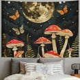 thumbnail image 2 of Orinice Mushrooms Butterflies Moon Tapestry Wall Hanging Unique Style for Home Wall Decor Art Living Room Bedroom Apartment Farmhouse Dorm 50x40inch, 2 of 6