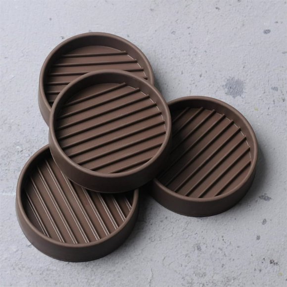 SUTENGDA 4 Pack Non Slip Rubber Furniture Pads Rubber Feet Non Skid Furniture Pad Floor Protectors Chair Leg Floor Protectors Carpet Protector Cups for Garden Furniture
