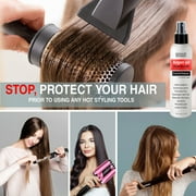 Thermal Heat Protector Hair Spray Detangles Hair, Enhances shine, Eliminates Frizz, Protects Hair from High Heat, Ease on Styling, Prevents Split Ends, Replenishes Hair Nutrients Heat Activated Spray