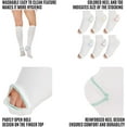 thumbnail image 2 of Anti Embolism Compression Stockings, Knee High Unisex Ted Hose Socks 15-20 mmHg Moderate Level（Small）, 2 of 7