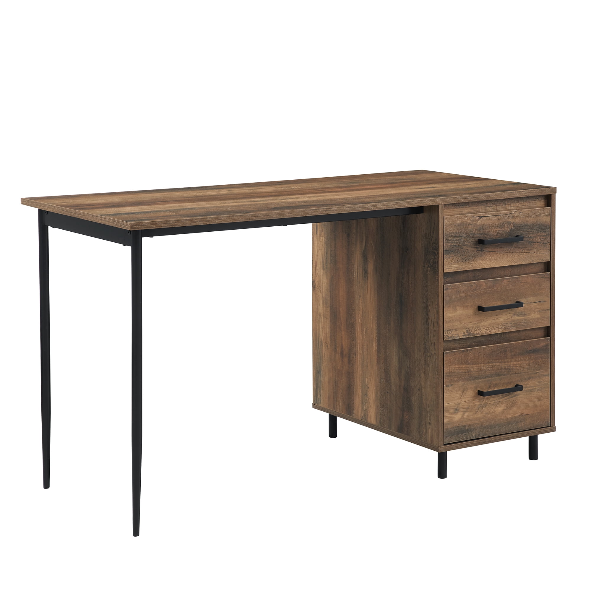 Manor Park Urban Industrial Storage Writing Desk, Reclaimed Barnwood