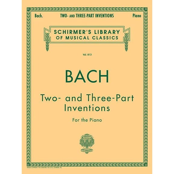 Schirmer's Library of Musical Classics 15 Two- And Three-Part Inventions: Schirmer Library of Classics Volume 813, Book 813, (Paperback)