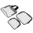 thumbnail image 3 of Bolsa de lavado de 3 piezas, bolsa de cosméticos transparente de PVC, bolsa de almacenamiento de viaje con protección del medio ambiente, 3 of 15