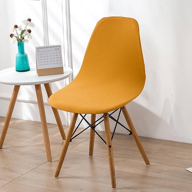Funda elástica para asiento de silla Macarena cubierta de asiento amarillo
