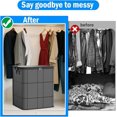 thumbnail image 4 of 5 PCS 140 L Foldable Wardrobe Storage Bag, Large Capacity Storage Box, Household Double Zipper with Handle Clothing and Quilt Organizer Bag, Suitable for Moving, Travel, Storage Basket, 4 of 7