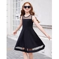 thumbnail image 3 of Vestido Arshiner para niñas, sin mangas, formal, verano, negro 6X, 3 of 6