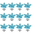 thumbnail image 1 of Tiradores de cerámica con diseño de estrella de mar para cajones, para guardería, aparador, armario, cocina, tema de playa/océano, paquete de 12 (azul), 1 of 5