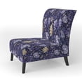 thumbnail image 3 of Designart "Ragdoll Royalty" Purple Paisley Upholstered Accent Chair - Glam Arm Chair For Living Room, 3 of 5