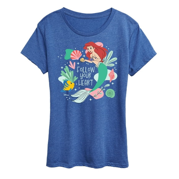 Disney - Follow Your Heart Ariel - Women's Short Sleeve Graphic T-Shirt