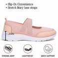 thumbnail image 3 of CHICVOMEY Women's Slip-On Sneakers - Mary Jane Walking Sneakers with Elastic Straps & Cushioned Sole - Breathable Platform Flats for Daily Travel, 3 of 9