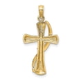 thumbnail image 3 of 14K with White Rhodium Cross with Drape Charm K9126, 3 of 3