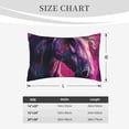 thumbnail image 4 of Rateoe Watercolor Painting White Horse Pattern Pillow Covers with Invisible Zipper(Pillows are not Included) Standard Pillowcases-16"x24", 4 of 6