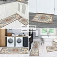 thumbnail image 6 of Boho Light Blue Carpet Rugs and Mats Non Skid Washable Absorbent Microfiber Soft Kitchen Mat for Floor Set Of 2 Decor Stain Resistant 17"x47"+17"x30", 6 of 7