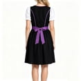 thumbnail image 5 of QIYAGBSA Oktoberfest Dresses for Women Dirndl Floral Embroidery Lace Up Soft Midi Short Sleeve Fall Festival Halloween Party Weekend Night Events, 5 of 8