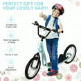 thumbnail image 5 of Aosom Youth Scooter Kick Scooter for Kids 5+ with Adjustable Handlebar Front and Rear Dual Brakes Inflatable Wheels, Blue, 5 of 10