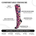 thumbnail image 2 of Sikiie Skull rose blue flower 1 Pairs Compression Socks for Men and Women 15-20 mmHg Running Support Socks, 2 of 7