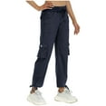 thumbnail image 2 of AherBiu Hiking Pants Women Drawstring High Waisted Drawstring Straight Leg Sweatpants with 6 Pockets, 2 of 9