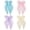 Pastel Dream, variant on Satin Hair Bows Clips 4 count for Women - Long Tail Ribbon Bows, Classic Black Burgundy Navy White - Stylish Hair Accessories for Daily and Birthday Party
