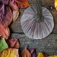 thumbnail image 6 of Artificial Velvet Pumpkins Fall Harvest Decor Fabric Foam Pumpkins for Thanksgiving Halloween Table Centerpieces Wedding Farmhouse Autumn Home Decor, 6 of 7